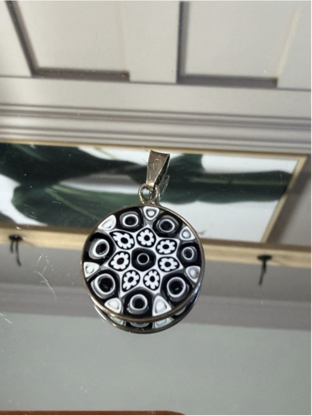 AMV Antica Murrina Veneziana Murano Millefiori Glass Pendant 2cm Marked AMV 925